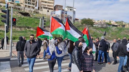 بالصور : تظاهرة في طمرة واخرى بام الفحم ضد تقاعس الشرطة